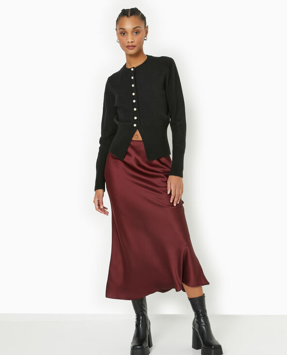 Gilet cintré avec boutons perles noir - Pimkie