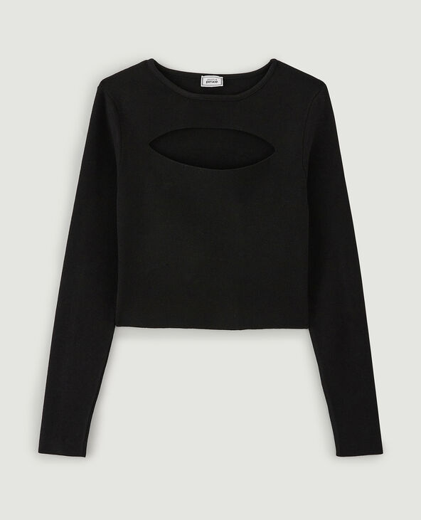 Top avec ouverture noir - Pimkie