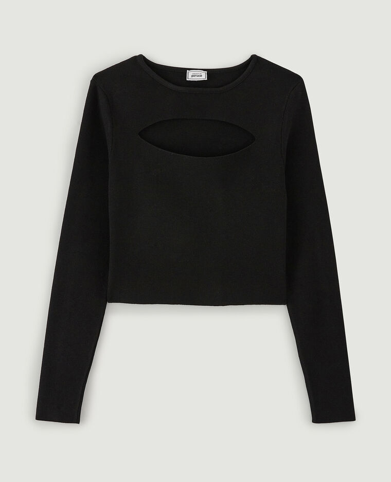 Top avec ouverture noir - Pimkie