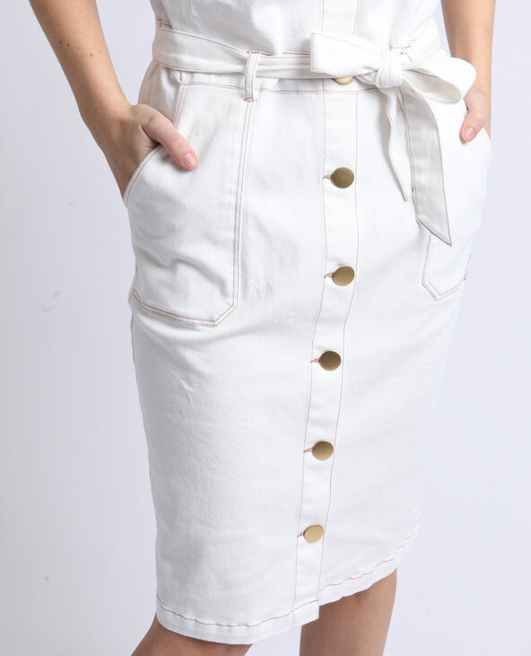 Robe jean blanche on sale