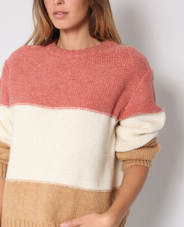Pull à rayures rose - Pimkie