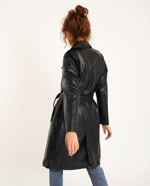 Trench coat hotsell en cuir femme