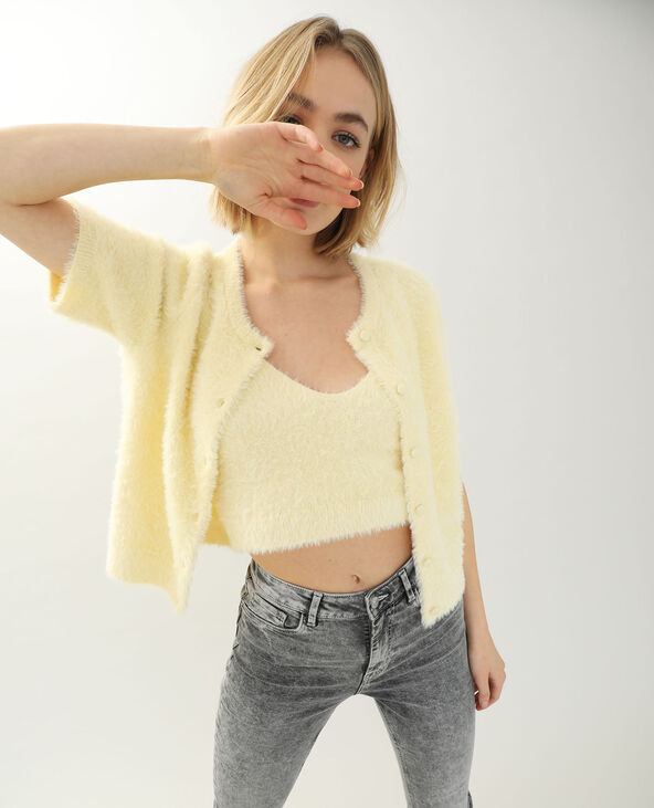 Gilet manches courtes jaune - Pimkie