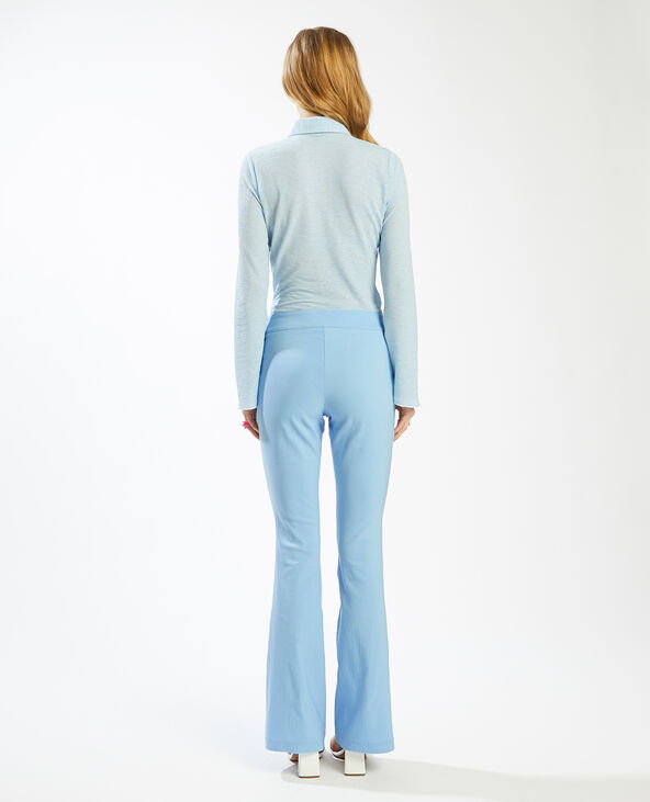 Pantalon taille basse et bas évasés bleu - Pimkie