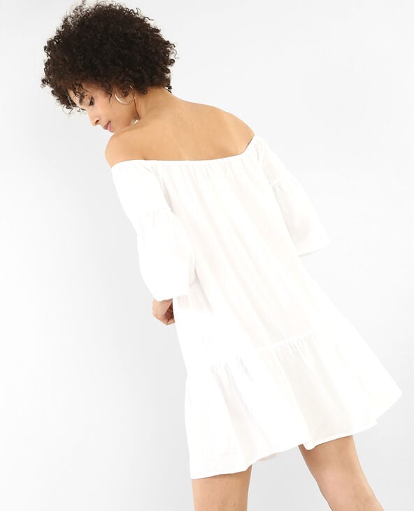 Robe à basque blanc - Pimkie