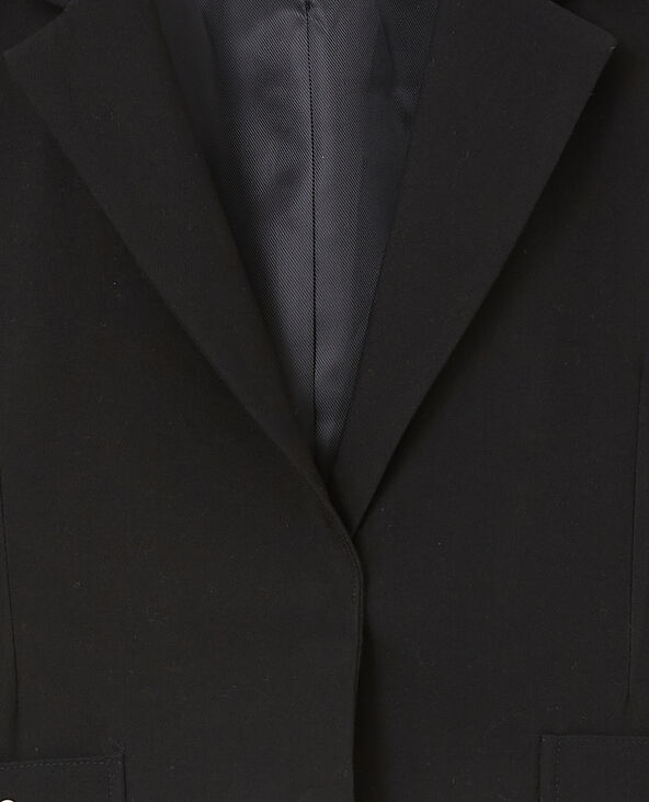 Veste blazer courte avec pattes et boucles noir - Pimkie