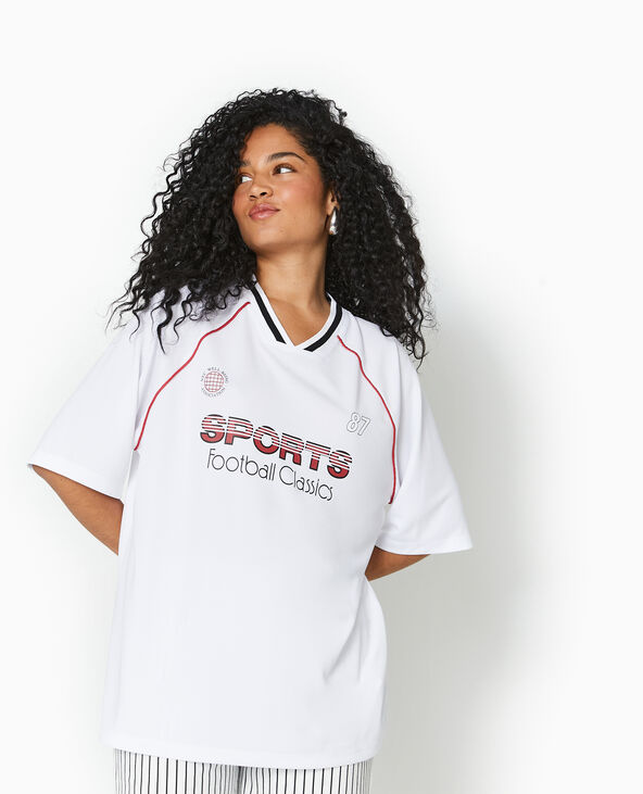 Maillot de foot oversize blanc - Pimkie