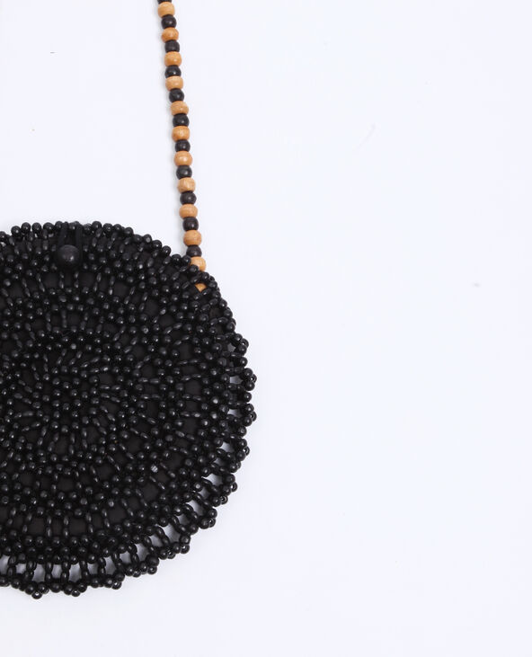 Sac rond en perles noir - Pimkie