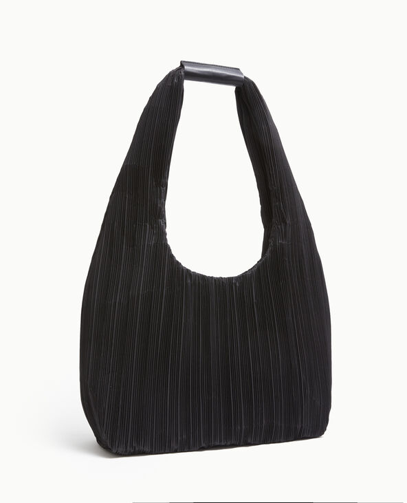 Sac en tissu plissé porté épaule noir - Pimkie