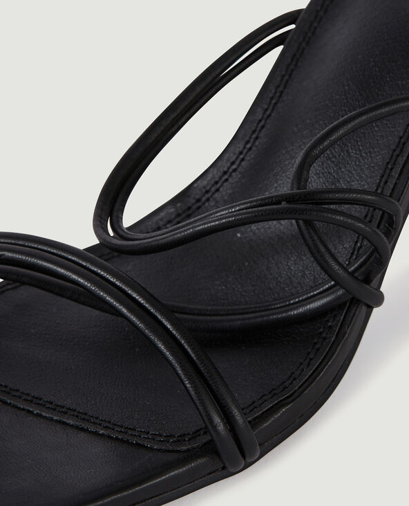 Sandales avec brides à nouer noir - Pimkie