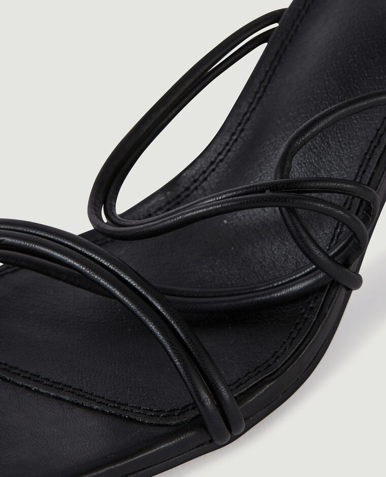 Sandales avec brides à nouer noir - Pimkie