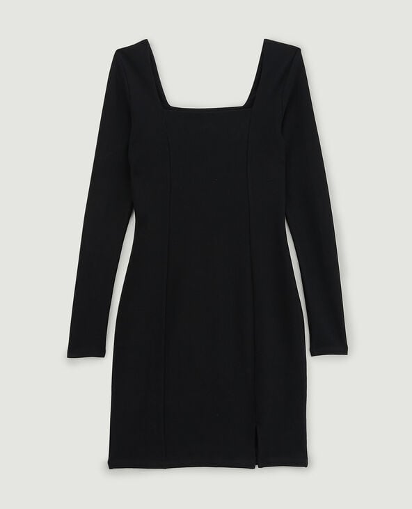 Robe moulante col carré clearance