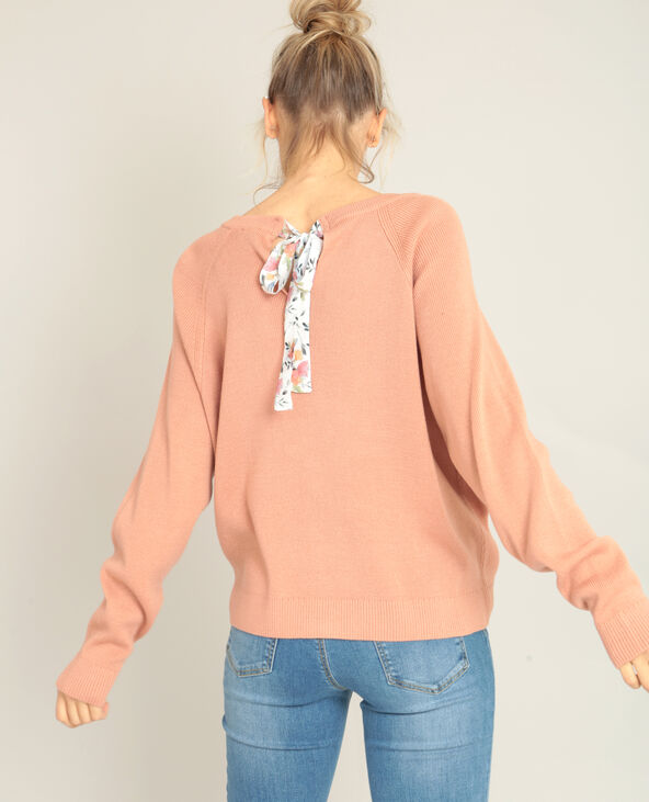 Pull à nœud vieux rose - Pimkie