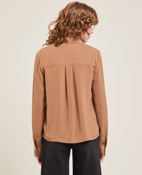 Chemise fluide manches longues marron - Pimkie