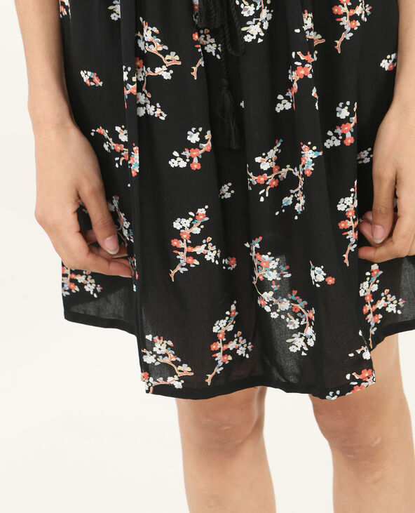 Robe fluide manches peekaboo noir - Pimkie