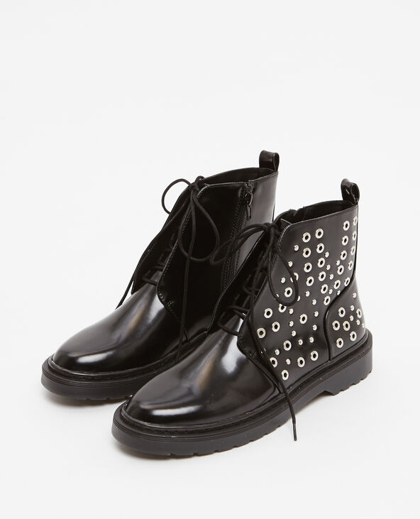 Boots rangers à rivets noir - Pimkie
