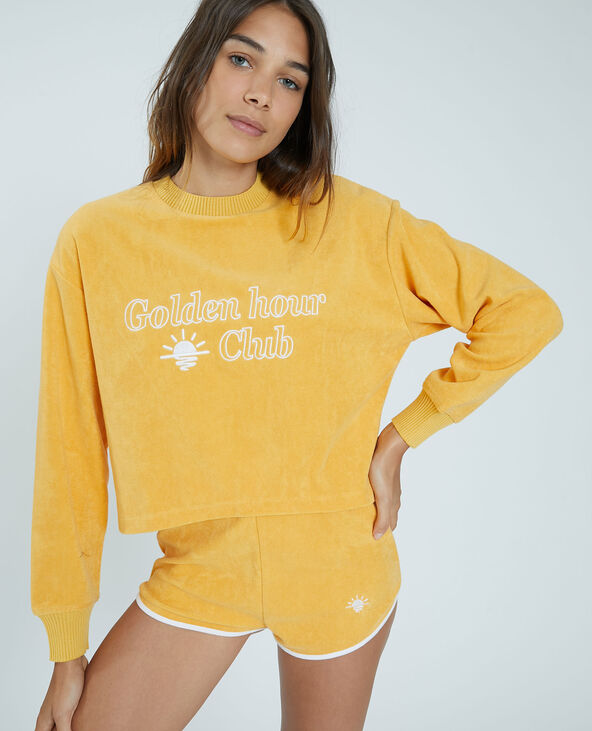 Sweat éponge orange - Pimkie