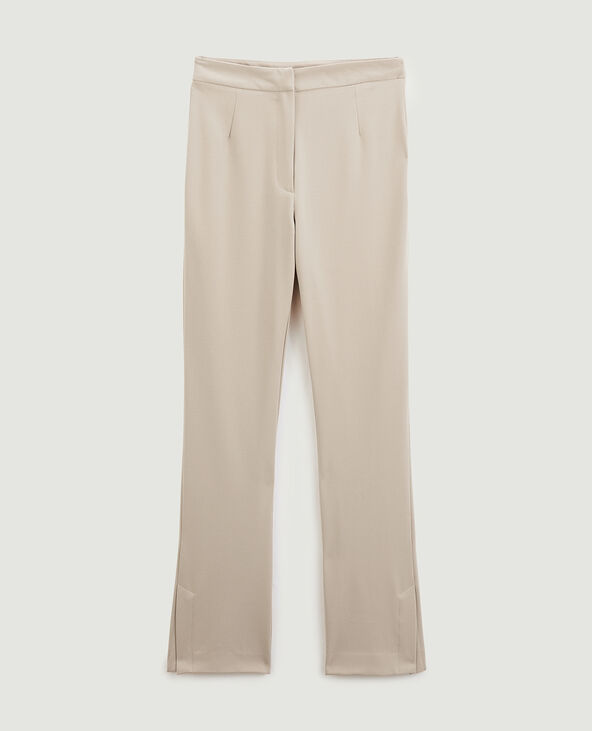 Pantalon slim avec fentes SMALL taupe - Pimkie