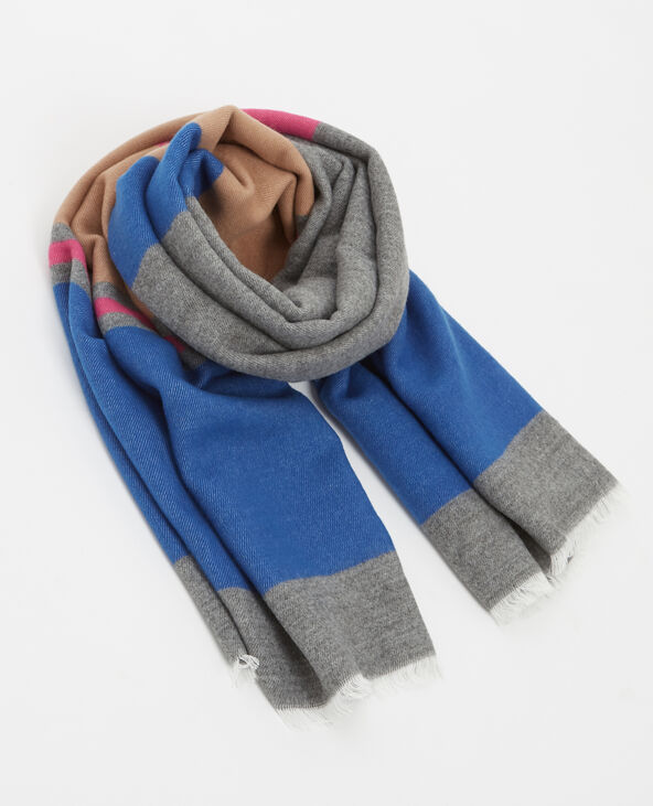 Echarpe à bandes colorées bleu marine - Pimkie