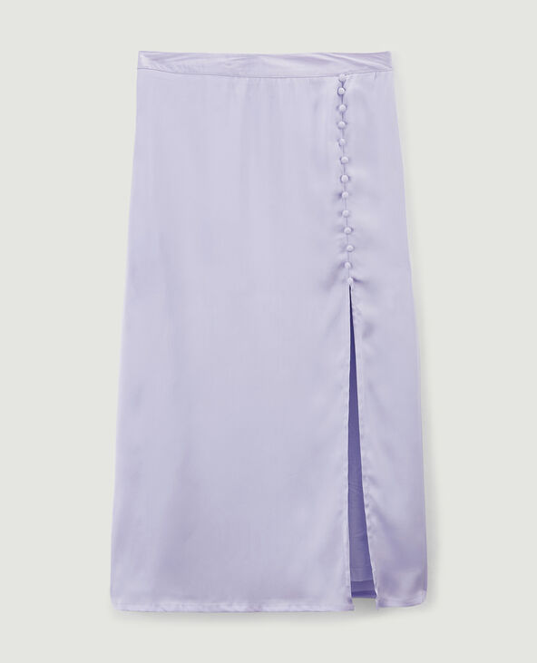 Jupe longue satinée lilas - Pimkie