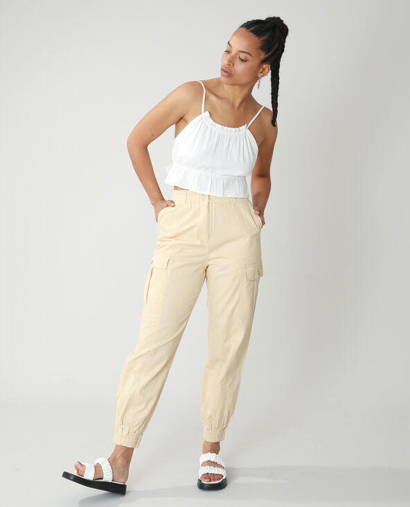 Pantalon cargo beige - Pimkie