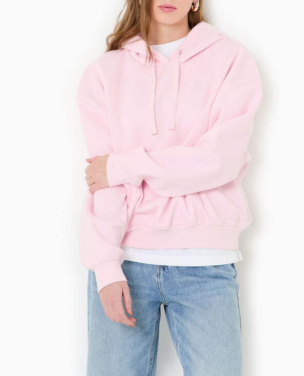Sweat capuche avec poche devant rose - Pimkie