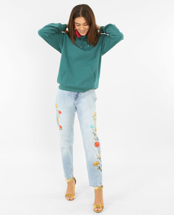 Sweat à capuche vert foncé - Pimkie