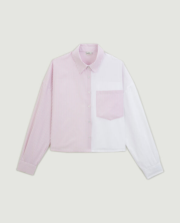 Chemise courte manches longues rose - Pimkie
