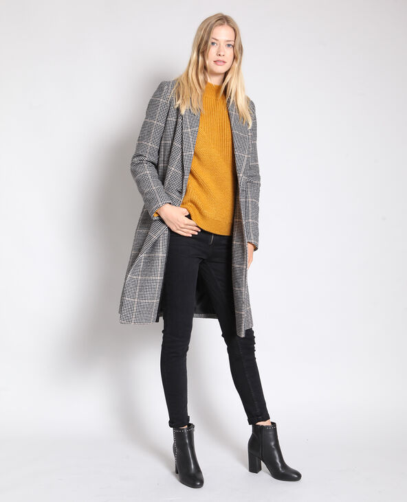 Pull maille fantaisie jaune ocre - Pimkie