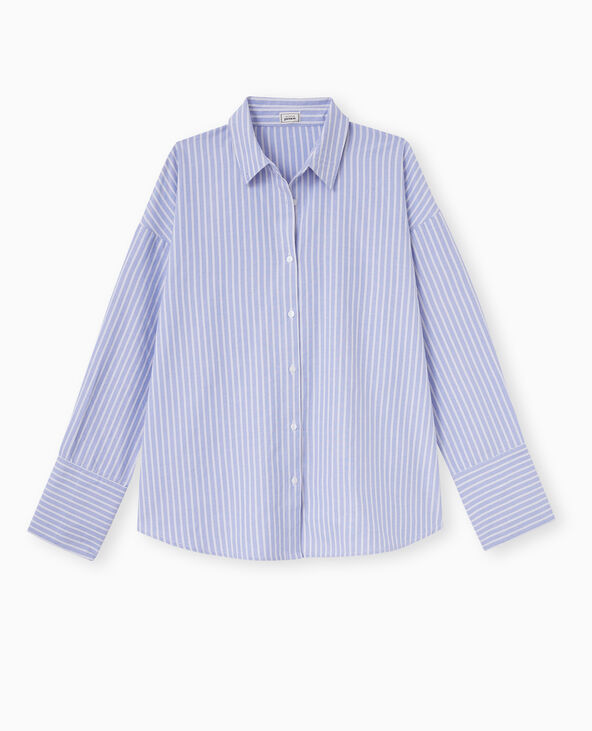 Chemise oversize avec cut out au dos bleu - Pimkie