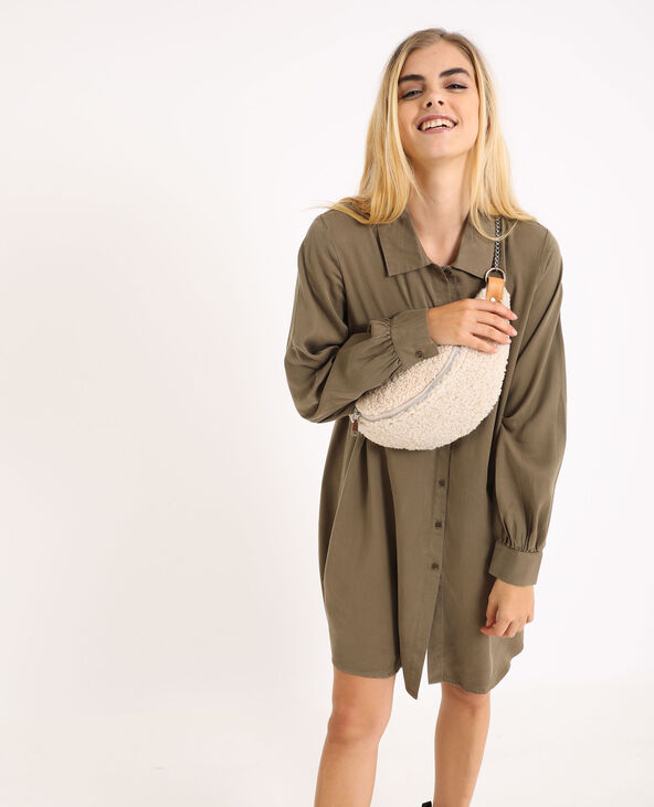 Robe chemise taupe - Pimkie
