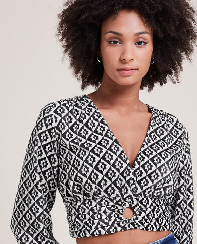 Top court velours ras noir - Pimkie