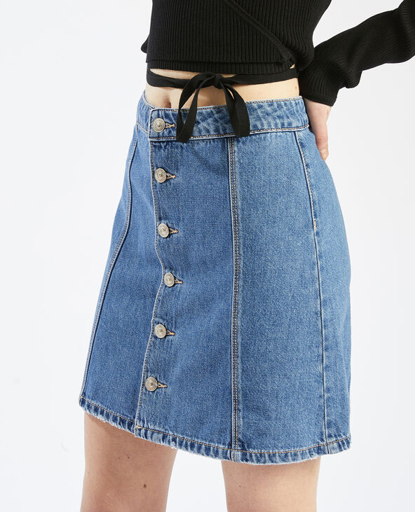 Jupe courte en jean bleu - Pimkie