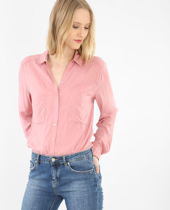 Chemise unie vieux rose - Pimkie