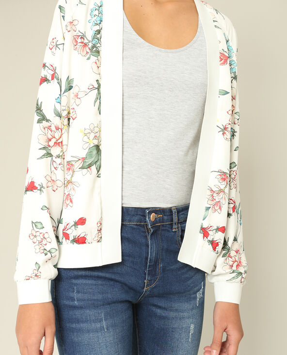 Bomber fleuri écru - Pimkie
