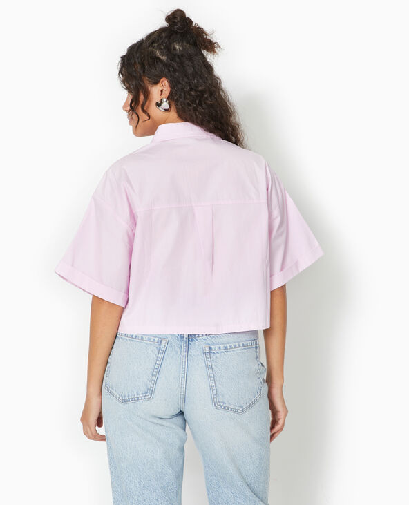 Chemise cropped avec poches plaquées Rose poudré - Pimkie