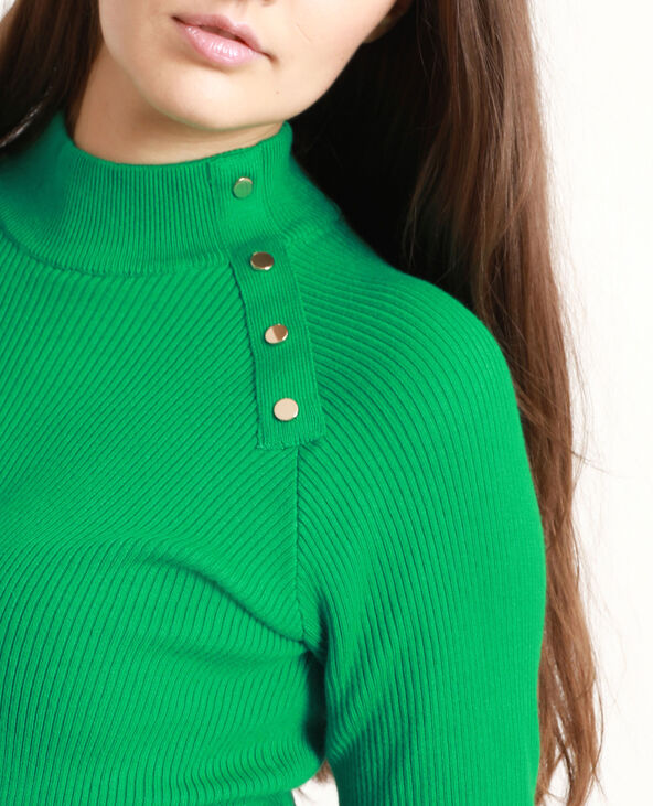 Pull à col montant vert émeraude - Pimkie