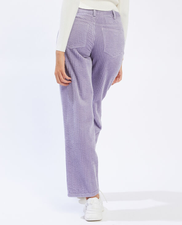 Pantalon velours grosses côtes violet - Pimkie