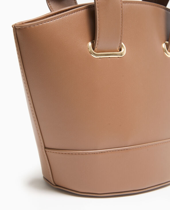 Sac effet seau avec poignée et bandoulière camel - Pimkie