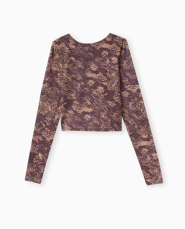 Top court manches longues avec dos ouvert orange - Pimkie