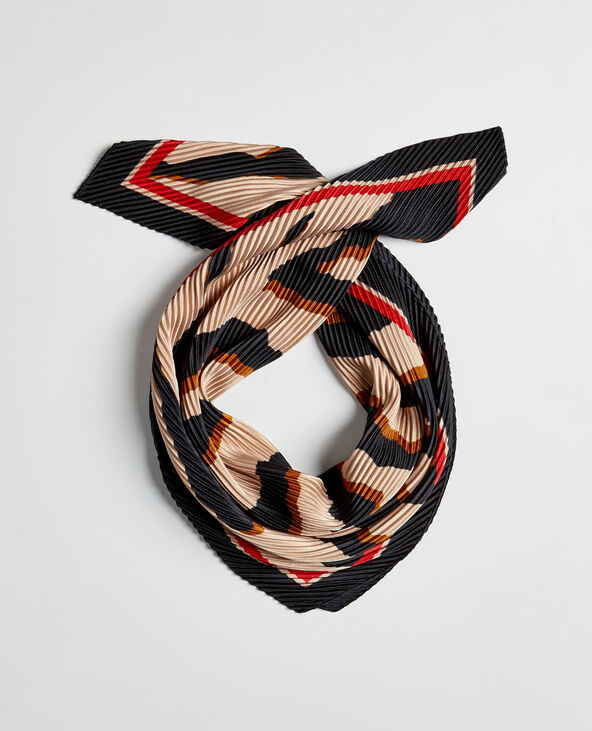 Foulard plissé permanent noir - Pimkie