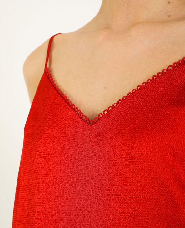 Top à bretelles rouge - Pimkie