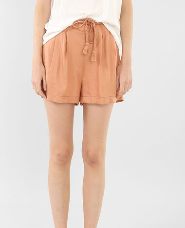Short fluide ceinturé vieux rose - Pimkie