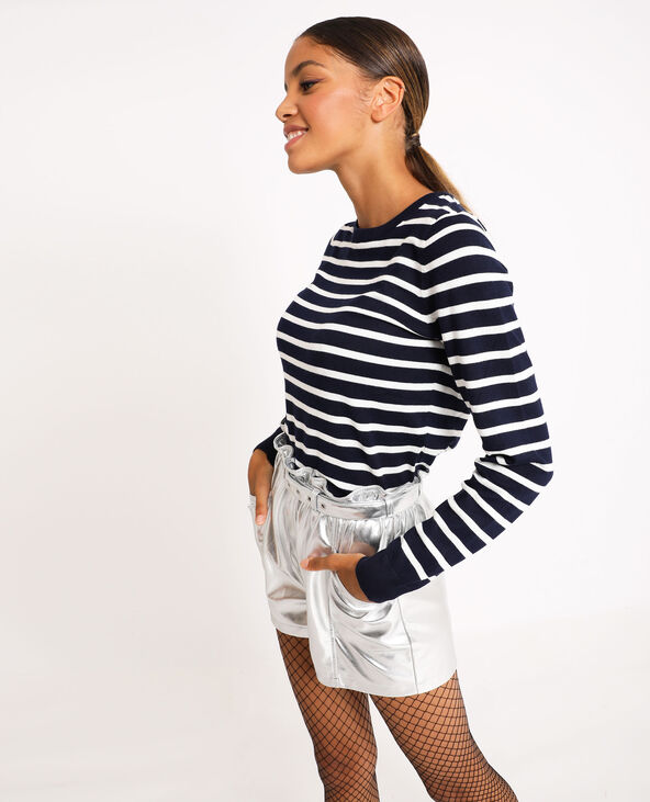Pull rayé bleu marine - Pimkie