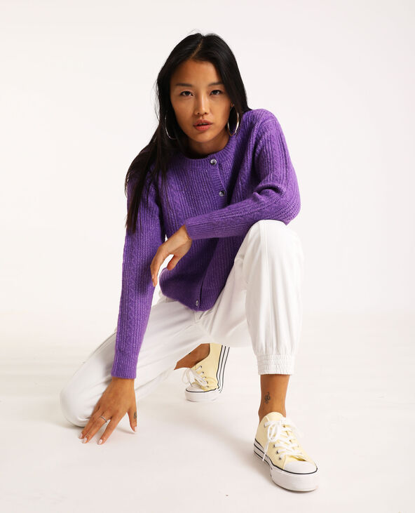 Gilet torsadé violet - Pimkie