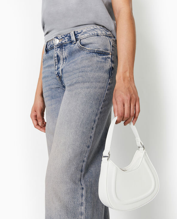 Mini sac rigide forme demi-lune blanc - Pimkie