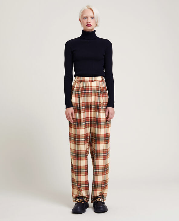 Pantalon large à pinces SMALL marron - Pimkie