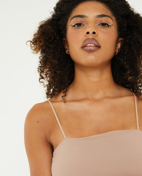 Brassière fines bretelles beige - Pimkie
