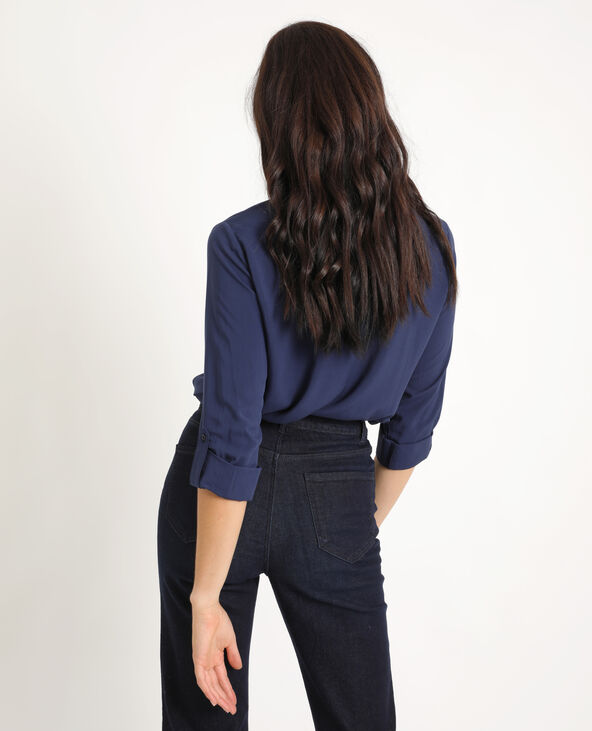 Chemise à poches bleu marine - Pimkie