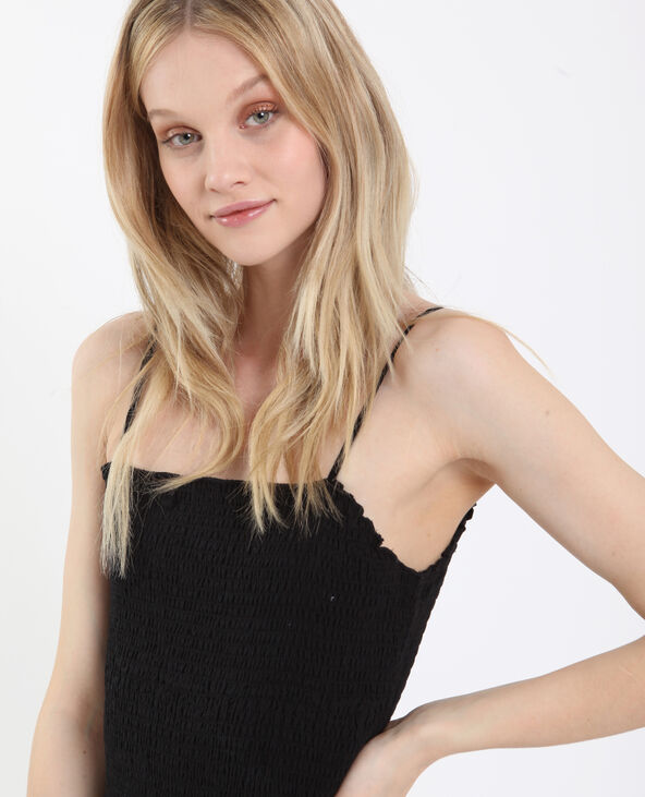 Robe en smock noir - Pimkie